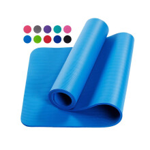 Eco Friendly Yoga Mat NonSlip TPE 183 X 61 CM X 10 MM Blue  Carry Strap HD Padding For Yoga Pilates Fitness