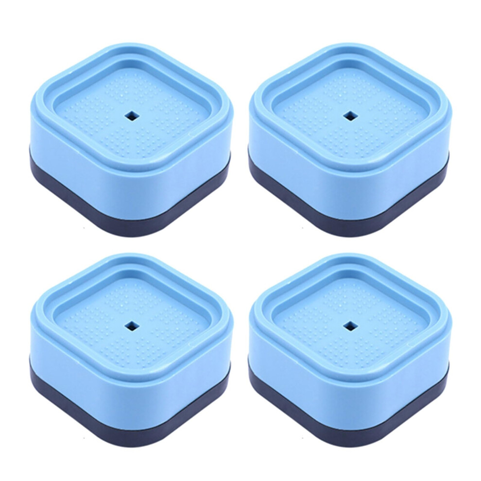 Blue Washing Machine Risers 4Pack Adjustable Stackable Height Furniture Lifter For Desk Couch Chair Dorm Room