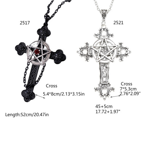 Nostalgic Star Pendant Necklace Statement Necklaces-2521 models 1