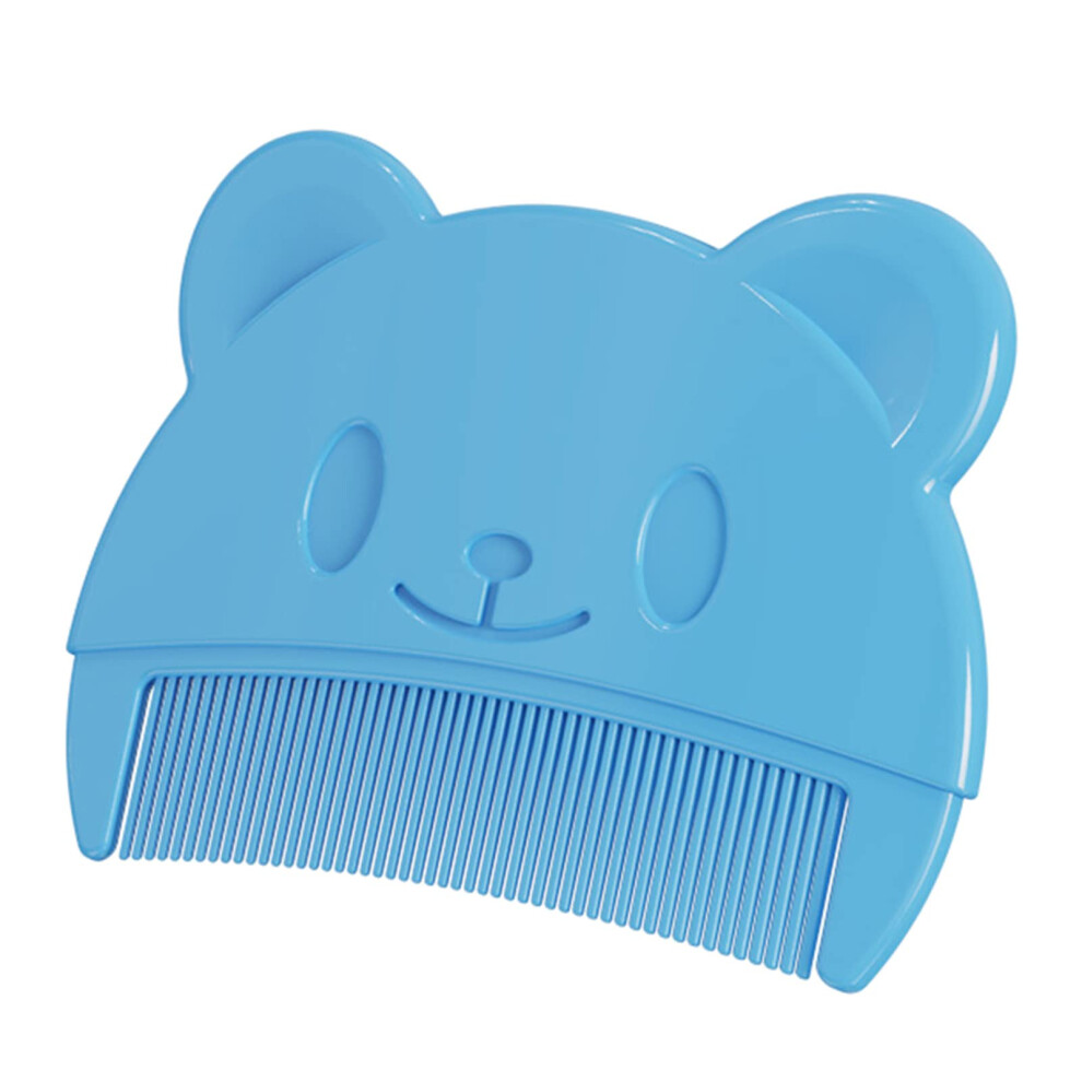 Newborn Hair Comb Fetal Head Dirt Removal Toddler Bathing Head Massager Combs Infant Grooming Essential Set Blue