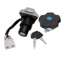 Motorcycle ignition switch and fuel tank cap lock key set for Yamaha RZ125 RZ250 RZ350