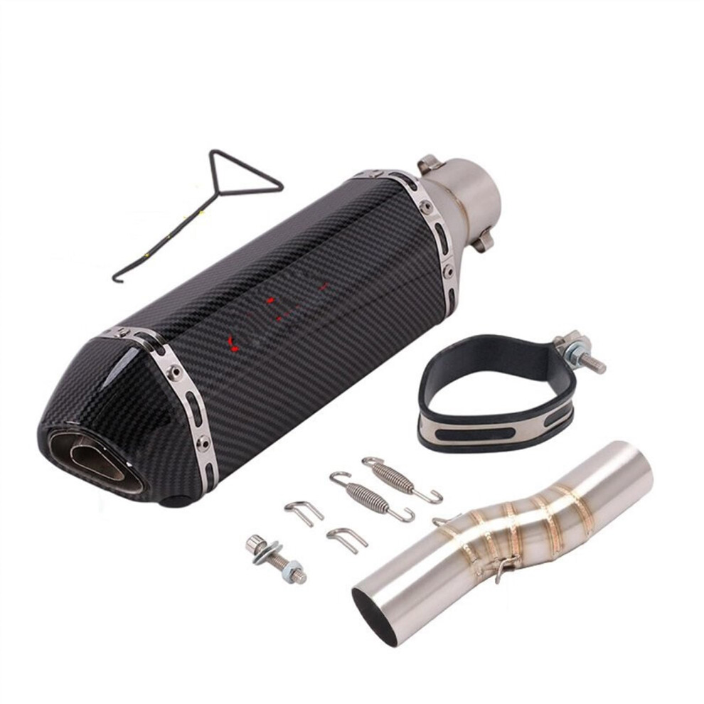 Exhaust Pipe Deflector Motorcycle Exhaust Middle Link Pipe Slipon Adapter Plug Silencer For Benelli Trk502x Trk 502X 502 X 2019 (Color: 1) 9426802480337