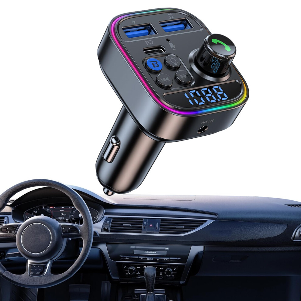 Bluetooth 5.3 Fm Transmitter, Car Bluetooth Adapter, 30W Pd 18W Qc 3.0 9426802481112