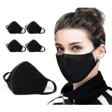 Black Cotton Face Mask,reusable Face Mask,breathable Comfy Cloth Face Masks