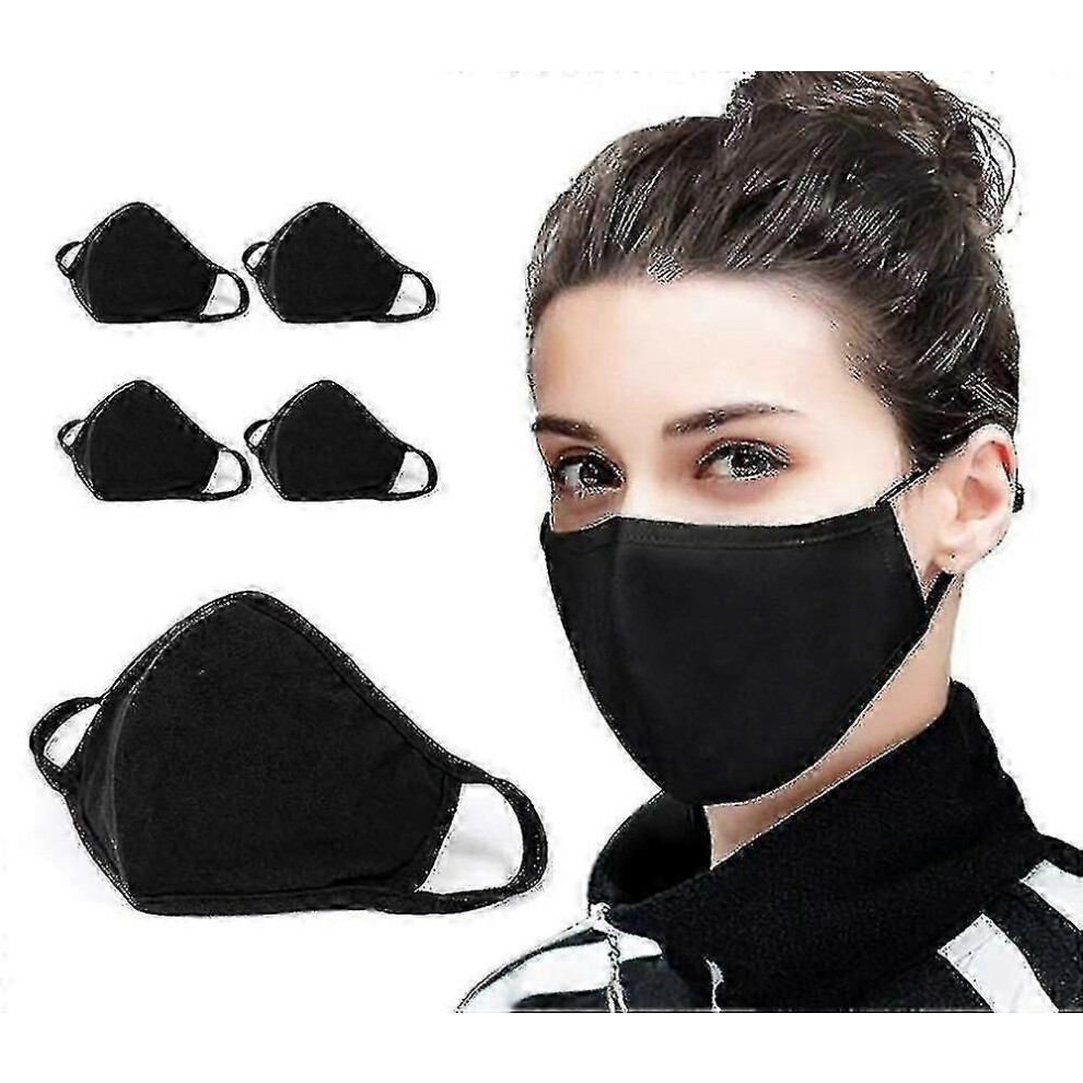 Black Cotton Face Mask,Reusable Face Mask,Breathable Comfy Cloth Face Masks