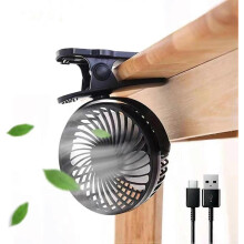 USB Silent Fan,Portable Mini Fan Silent Fan Bedroom Handheld Fan Battery Operated,Suitable For Home,Office And Outdoor(Black)