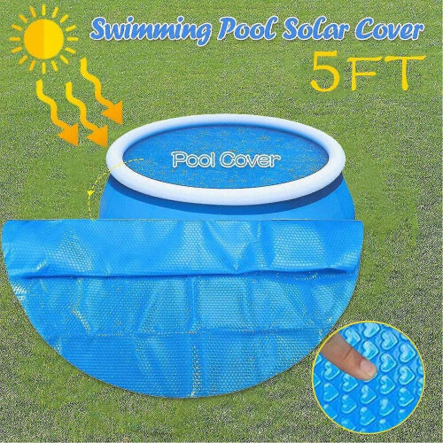 Runde Poolabdeckung, 1,5 m Durchmesser, blau, für Aufstellpools