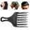 Pente de plástico para cabelo afro com dentes largos, ideal para pentear e estilizar cabelos. 1