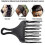Pente de plástico para cabelo afro com dentes largos, ideal para pentear e estilizar cabelos. 3