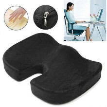 Reisekissen, schwarz, 45 x 35 x 7 cm, ergonomisch und formbeständig