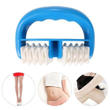 Muskelmassagerolle mit Kunststoffgriff und 2 Rädern, Cellulite-Rolle