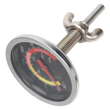 Schwarzes Grillthermometer für Grillofen, 3-teilig