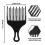 Pente de plástico para cabelo afro com dentes largos, ideal para pentear e estilizar cabelos. 4