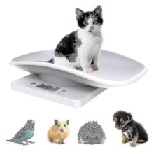 Digitale Haustierwaage mit LCD-Anzeige für Katzen, Hunde, Küchenfutter, 10 kg/22 lb