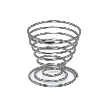 Eggkopper i rustfritt stål med spiralfjær (6 stk., sølv)