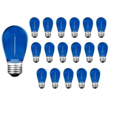 15er-Pack 3V LED S14 farbige Ersatzglühbirnen, bruchsicher