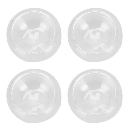 Transparent Glass Teacup Double-Layer Set for Home 8Pcs