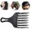 Pente de plástico para cabelo afro com dentes largos, ideal para pentear e estilizar cabelos. 2