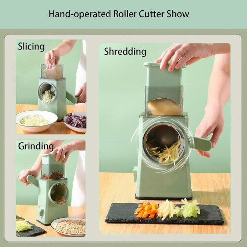 1 Packung Gemüseschneider mit Handkurbel, multifunktionaler Gemüseschneider, manueller Gemüseschneider 1