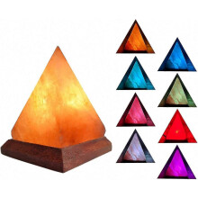 Pyramidenförmige Salzkristalllampe mit 8 Farbwechsel für die Heimdekoration