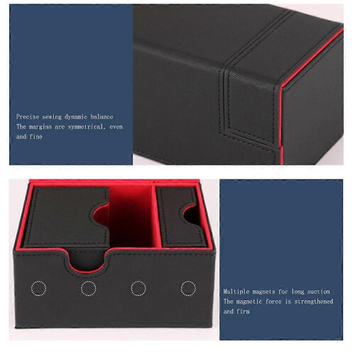 100+ TCG Card Box Deck Case με ανεξάρτητους δίσκους καρτών/ζαριών, θήκη τράπουλας με πλευρι 1