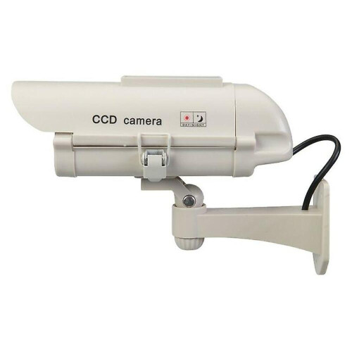 Caméra de surveillance factice solaire à LED avec éclairage, modèle de caméra de surveillance simulée 1