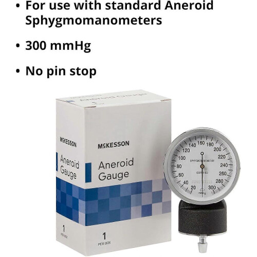 Blodtryksmåler til standard aneroidblodtryksmålere, 300 mmHg, uden ben 2