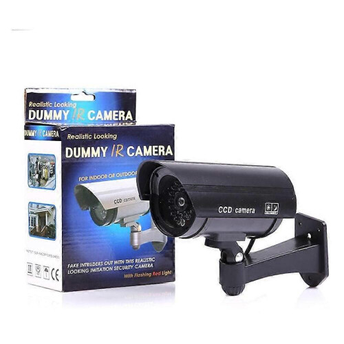 Lot de 2 caméras de surveillance factices avec flash simulé pour une simulation réaliste. 2