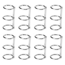 Anéis de fichário reutilizáveis de 3 furos, modelo mais recente de 2025, em metal eletrogalvanizado, para projetos DIY.
