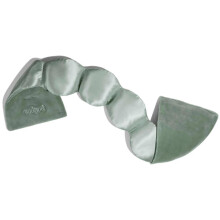 Zacht, compressie slaapmasker van zijde voor op reis, verstelbare maat, lichtblokkerend, comfortabel ontwerp, zwarte kleur