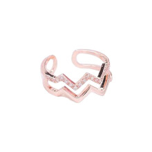Vergoldete Stapelringe für Damen, Stapelring-Set mit Herz-Zirkonia-Kreuzring, Silberringe, Komfortpackung