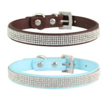 Verstellbares blinkendes Hundehalsband, rosa Hundehalsband, Katzenhalsband, Hundehalsband mit Diamanten