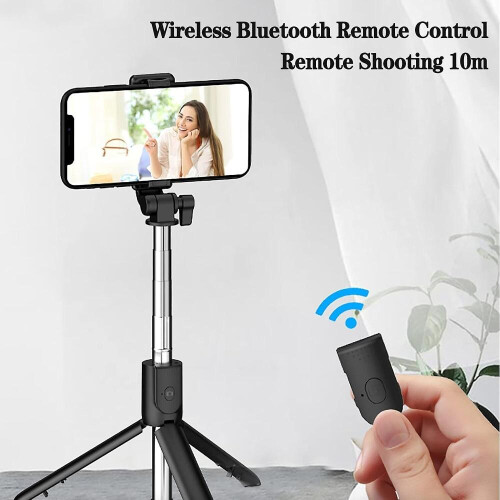 Bastão de selfie com tripé, bastão de selfie 3 em 1 com Bluetooth. 2