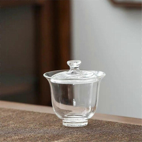 Glas-Teetasse, transparenter Teedeckel, Schale 2