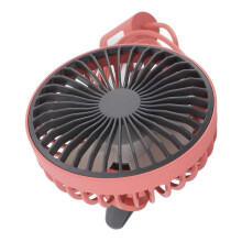 Car Fan with LED Light Air Vent Clip Fan 3 Speed Strong Wind USB Charging for Cars Tables Home Office Red