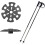 Pole Basket, Hiking Pole Basket, Durable Rubber Hiking Pole Replacement Accessory Kit 4