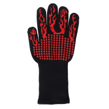 Hitzebeständige Grillhandschuhe, Hitzebeständige Handschuhe, Silikon-Ofenhandschuhe mit Antirutschbeschichtung