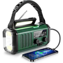 Solarbetriebenes Notfallradio mit Handkurbel – LED-Taschenlampe & Leselampe