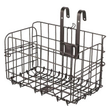 2025 Folding Rear Bike Basket Bold Wire Mesh Detachable Rustproof Waterproof Bike Basket for Mountain Bike Folding Bike Black Thickened Type