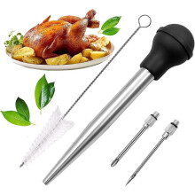 Jeringa para adobo Jeringa para barbacoa Jeringa para adobo Jeringa para alimentos Jeringa Agujas de acero inoxidable para barbacoa