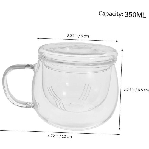 Klare Glas-Teetasse für Kaffee und Tee 2