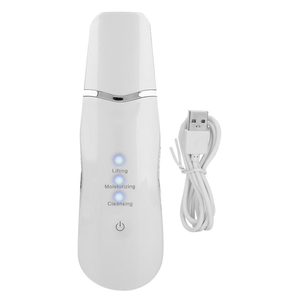 White Multifunctional Ultrasonic Facial Cleansing Device, Pore Cleansing, Facial Peeling (White)