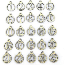25 hölzerne Kalendermarkierungen für den Adventskalender (Zahlen 1-25) – Geschenkidee