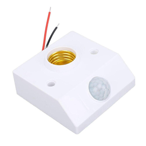 Soquete de lâmpada E27 com sensor de movimento e sensor infravermelho de presença humana. 2
