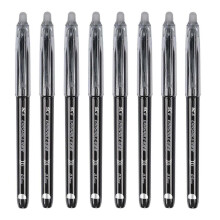 Erasable Pens Black Eraser Pens, 8 Erasable Pens with Eraser, 0.5mm Tip Gel Pens with Eraser