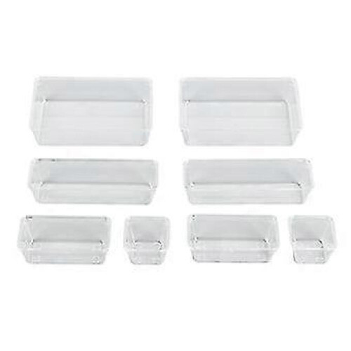 Clear Stackable Plastic Storage Box Organizer - 8PCS for Jewelry Craft Tools 1