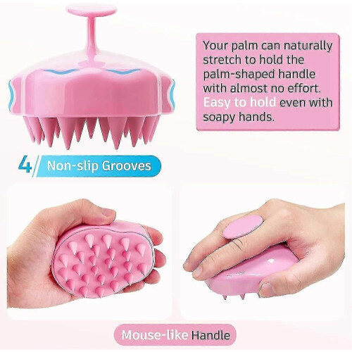Brosse de massage du cuir chevelu, brosse à shampoing manuelle 2