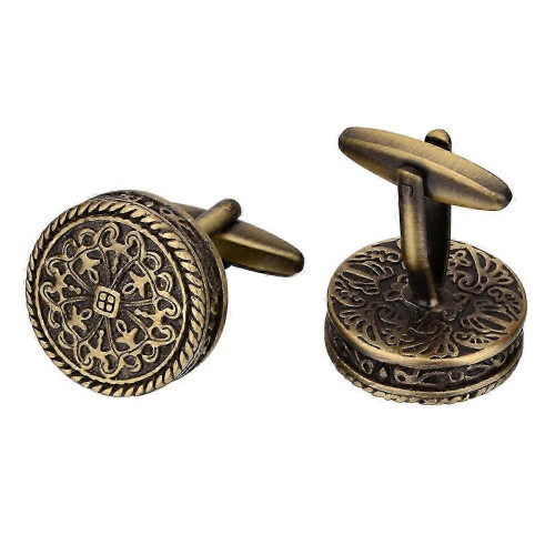 Manschettenknöpfe aus Metall, rund, zeitloses Accessoire 2