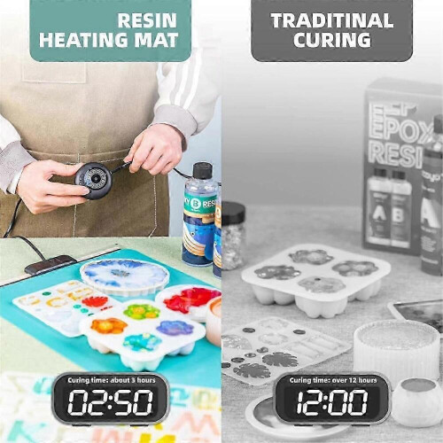 Resin Heating Pad Resin Mold Heating Pad with Time Adjustment Function Suitable for Epoxy Resin Mol 1