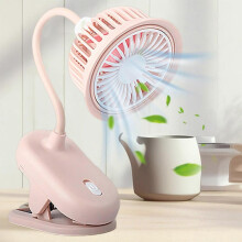 Kleiner, klemmbarer Tischventilator, USB-aufladbar, kleiner Tischventilator mit Clip-Funktion